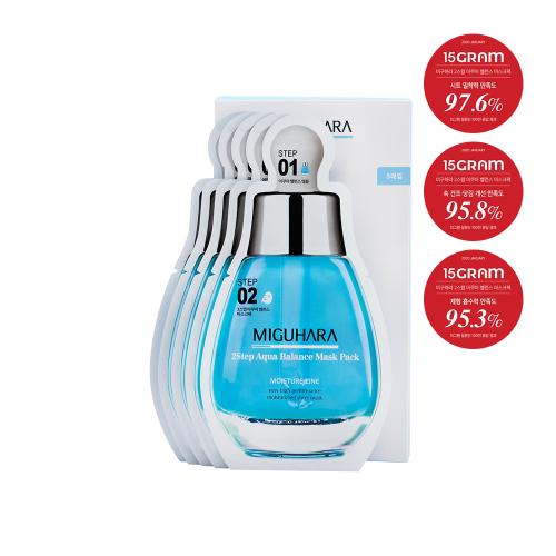 Miguhara 2-Step Aqua Balance Mask Pack (5 Sheets) NONE