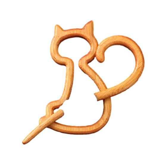 Wooden Animal Brooch Cute Dog Cat Sweater Pin Handcrafted Bird Rabbit Bear Turtle Scarf Brooch Pin for Sweaters Scarves Shawls