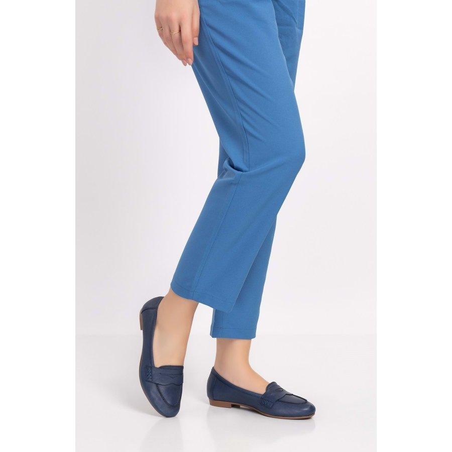 Mocassins plats décontractés en cuir véritable pour femmes