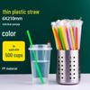 Disposable Transparent Thick PLA Pearl Milk Tea Straws with Independent Packaging