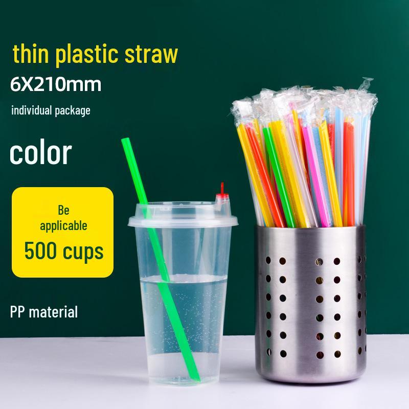 Disposable Transparent Thick PLA Pearl Milk Tea Straws with Independent Packaging