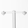 Volume Heart Suji Simple Silver Earrings