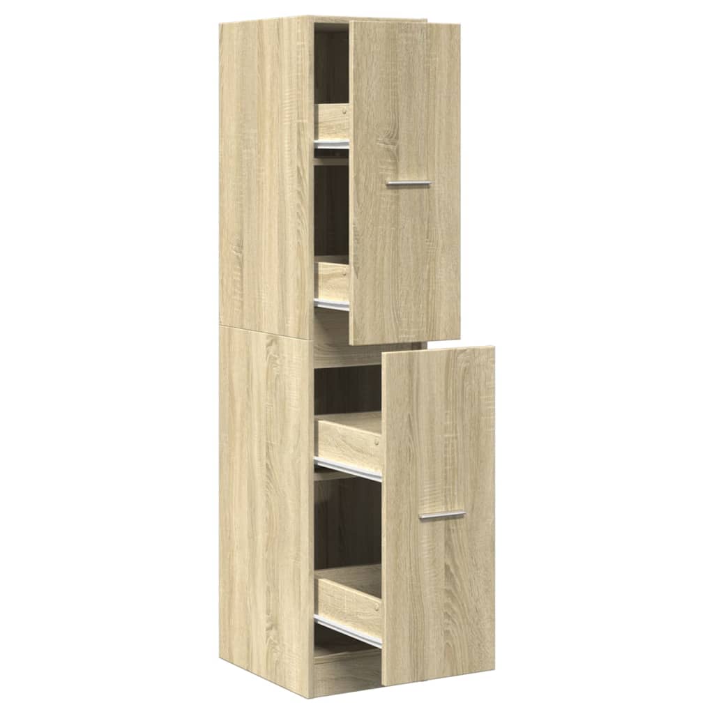 Badezimmerschrank, 2 Schubladen, 4 Ebenen Mit Mehreren Räumen,  30x41x144,5 Cm