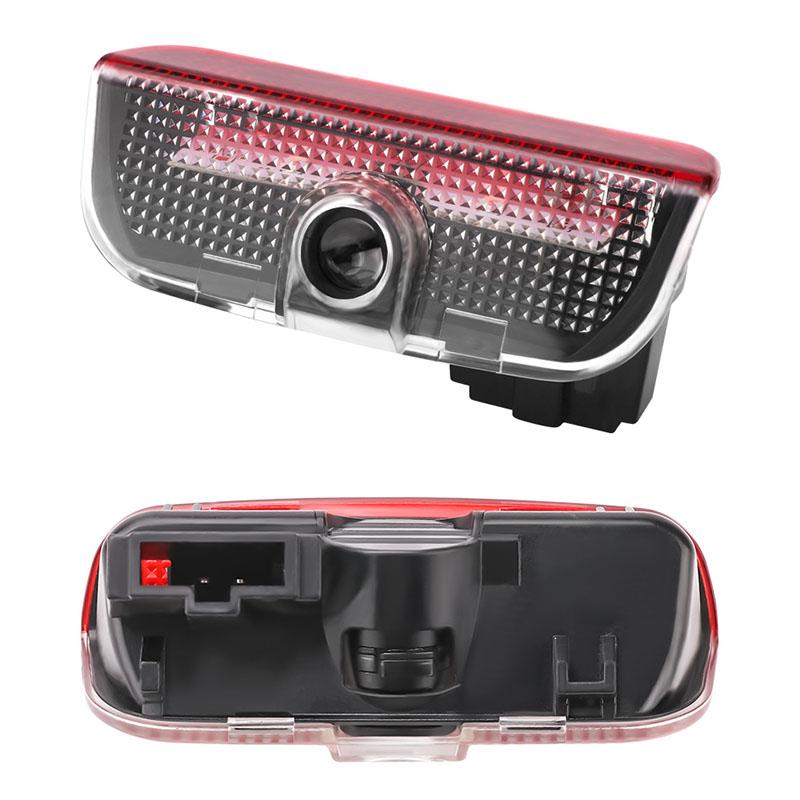 2Pcs LED Car Door Emblem Light Welcome Lamp Laser Projector Styling For Volkswagen Touran Golf-4 5 6 7 Passat Polo MK4 Bora Altea Alhambra Sharan