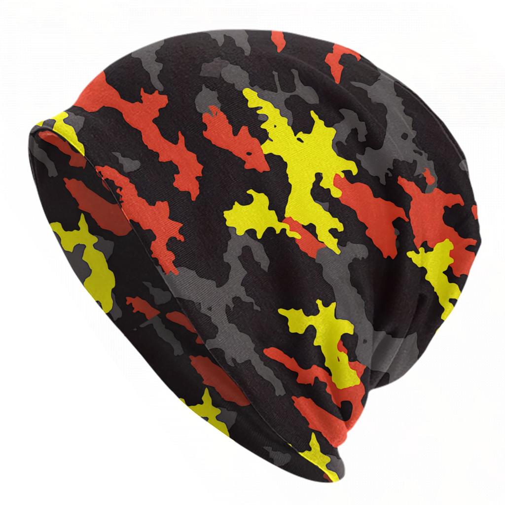 Camo Camouflage Cap Goth Autumn Winter Ski Skullies Beanies Hats Spring Warm Multifunction Bonnet Knitting Hats