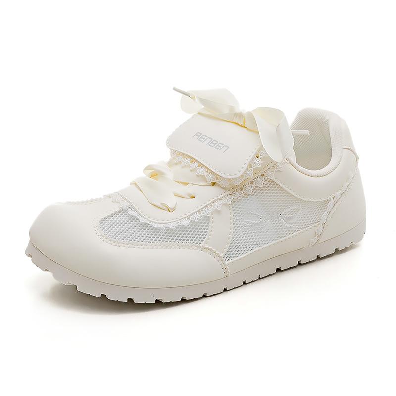Dopamin atmungsaktive Sportschuhe Damen Frühling Sommer neu runder Kopf flache Sohle Freizeitschuhe Mode Forrest Gump Schuhe Damen