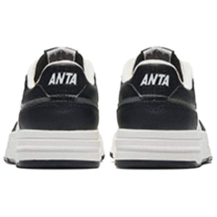 Anta Street Fun Lite Classic Color Block Trendy Non-Slip Wear-Resistant Low-Top Skate Shoes Women Skate Shoes Black White 122538051-7