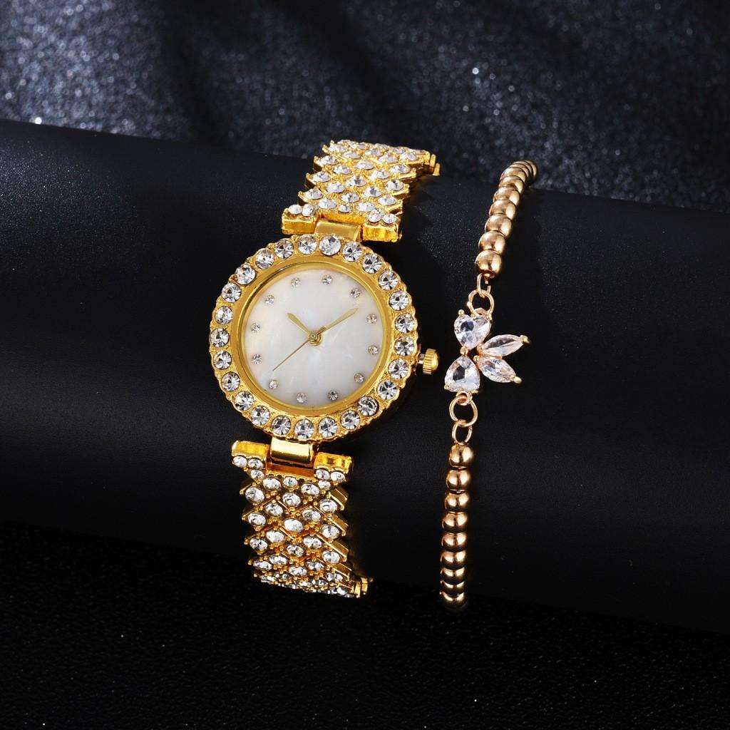 Korean Version Of Women'S Gypsy Star 12 Diamond Watch Douyin Explosion Diamond W Bracelet Simple Casual Watch