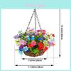 Künstlicher Blumen-Hängekorb mit Seidenblumen für Heimdekoration und Wohnzimmer-Dekoration