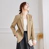 TERRE BLEUE Women's Loose Fit Single-Breasted Blazer