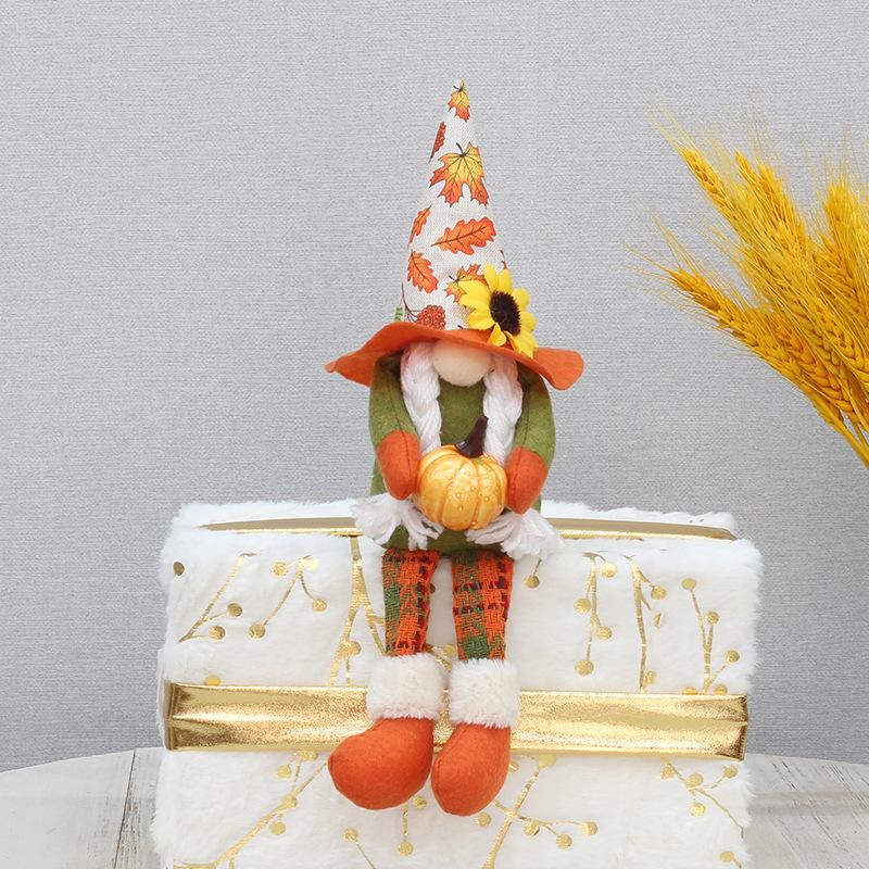 

Cross-border new products Harvest Festival decorations Hanging legs Faceless doll Doll ornament Creative midget Thanksgiving dol