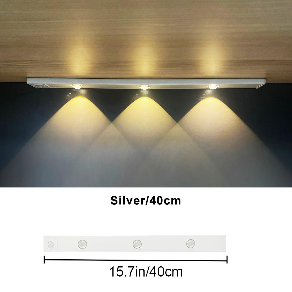 

Ультратонкие светодиодные светильники для шкафов 30/40/50 см, датчик движения, USB-перезаряжаемые беспроводные ночники, кухонная лампа 1PC