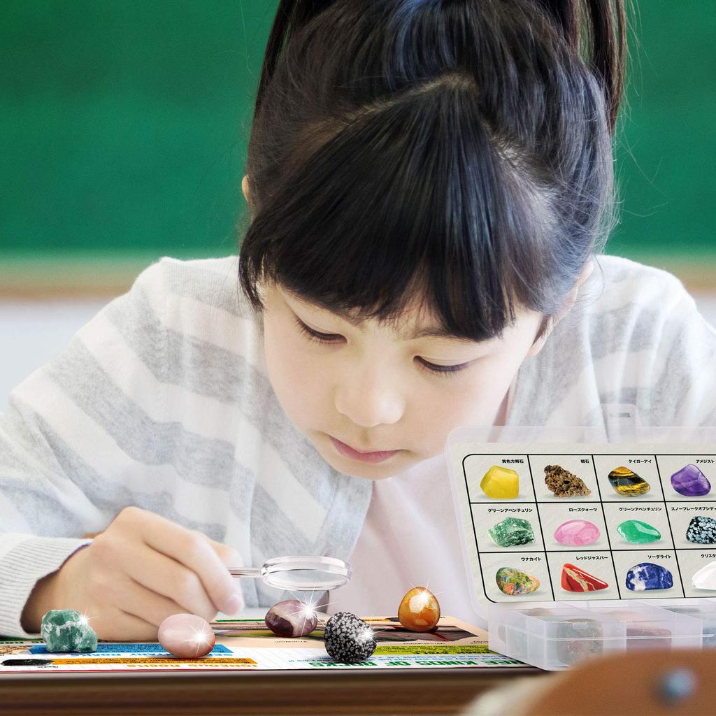 XXTOYS Συλλογή Ορυκτών Δειγμάτων Σετ Πετρωμάτων Πολύτιμων Λίθων, Δείγμα,