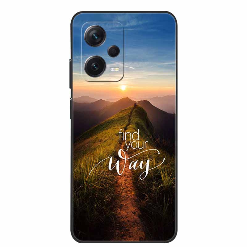 Weiche Hülle für Xiaomi Redmi Note 12 Pro 5G Case Schwarz TPU Silikon Hüllen für Redmi Note 12 Turbo 5G / Note12 Pro Plus Pro+ Wolf