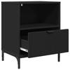 Nightstand with Drawers Black 49 X 36 X 61 Cm Engineered Wood