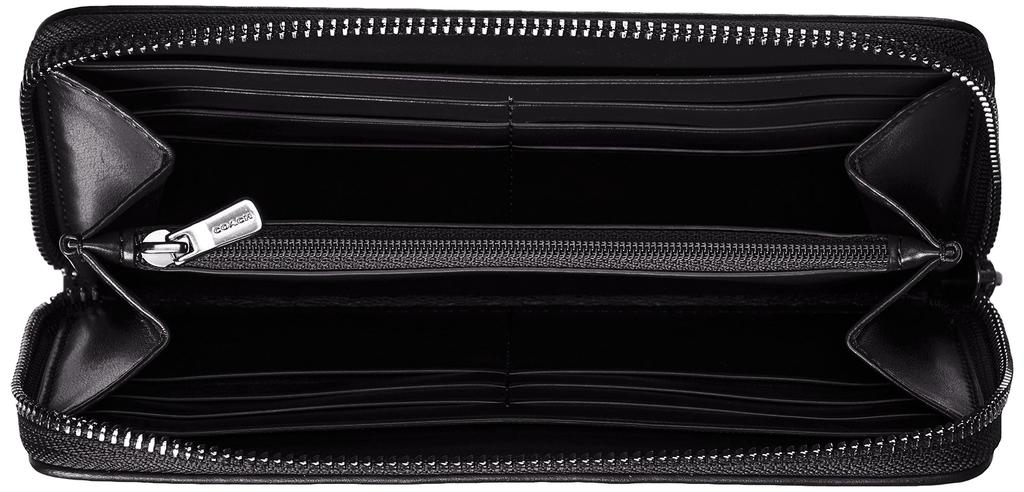 Coach F54630 Signature Long Black Lightweight Faux Leather Wallet, Women's, Smoke/Black, Wallet, F54630-1 [Used]