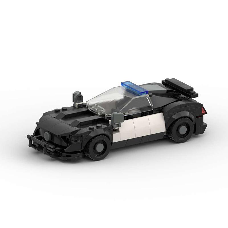 Building Block Compatible, Patrol Police Car Small Particles Build Car Model Creative Educational Toys