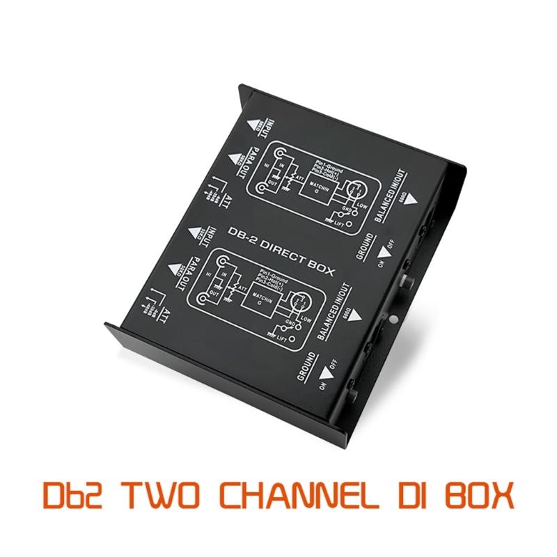 Metal Housing DI Box Double Channel Audios Isolator Hum Eliminators For Studio Recording Stage Use Noise reductions