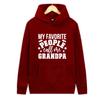 Autumn and Winter My Favorite People Grandpa Printed Hoodie for Men and Women