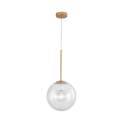 Decorative Pendant Lamp E27 1x23W In Glass and Gold Metal