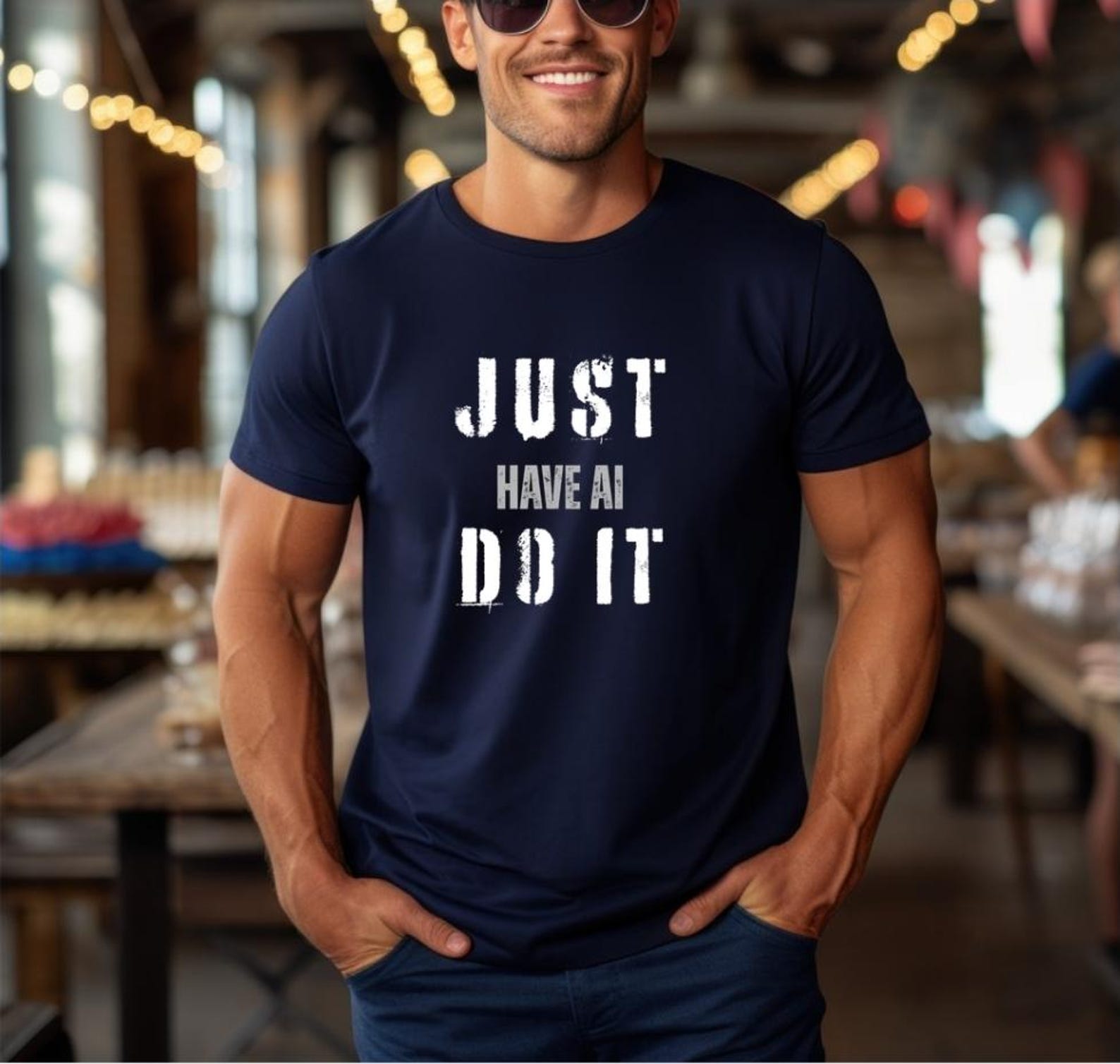 Just Have AI Do It Shirt, Funny AI T-Shirt, ChatGPT Humor Tee, Artificial Intelligence Graphic Shirt, Tech Geek Gift, AI Lover Tee S