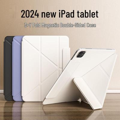 Funda Protectora para iPad A16 2025: Plegable 3 veces Air6, Magnético, Sin Marco, Ultradelgado, Pinza de Doble Cara, 11 pulgadas