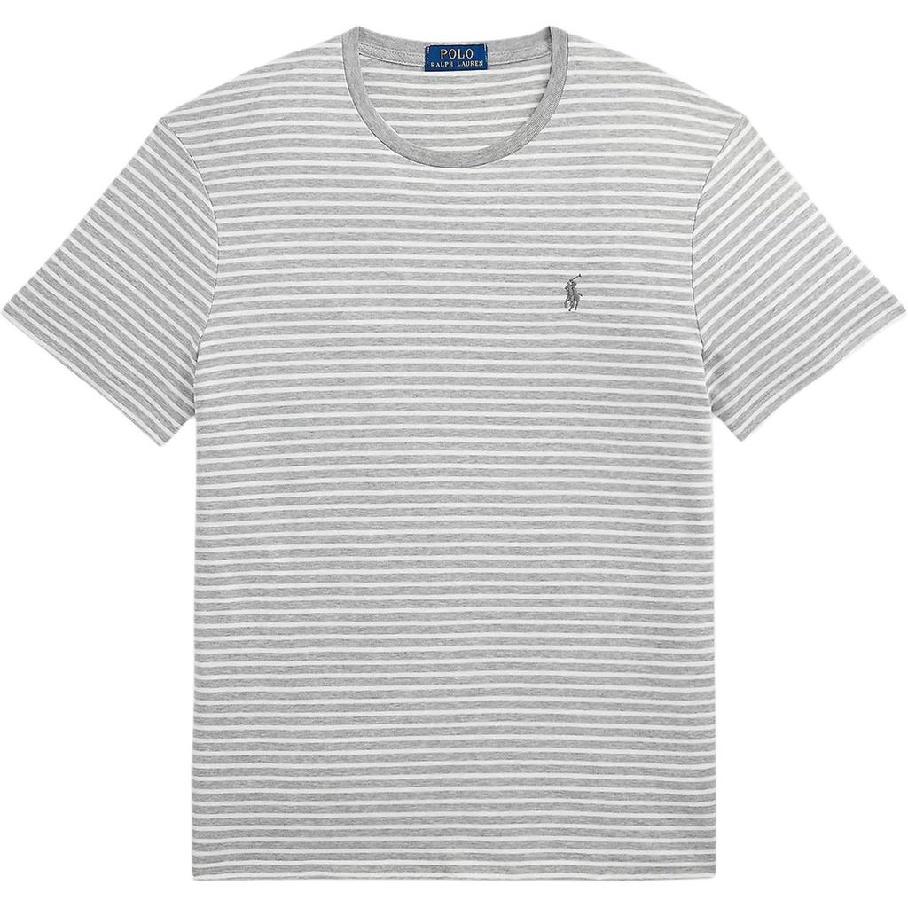 Polo Ralph Lauren Ss26 Cotton Round Neck Embroidered Striped Short Sleeve T-Shirt Men Tops 710961128-005