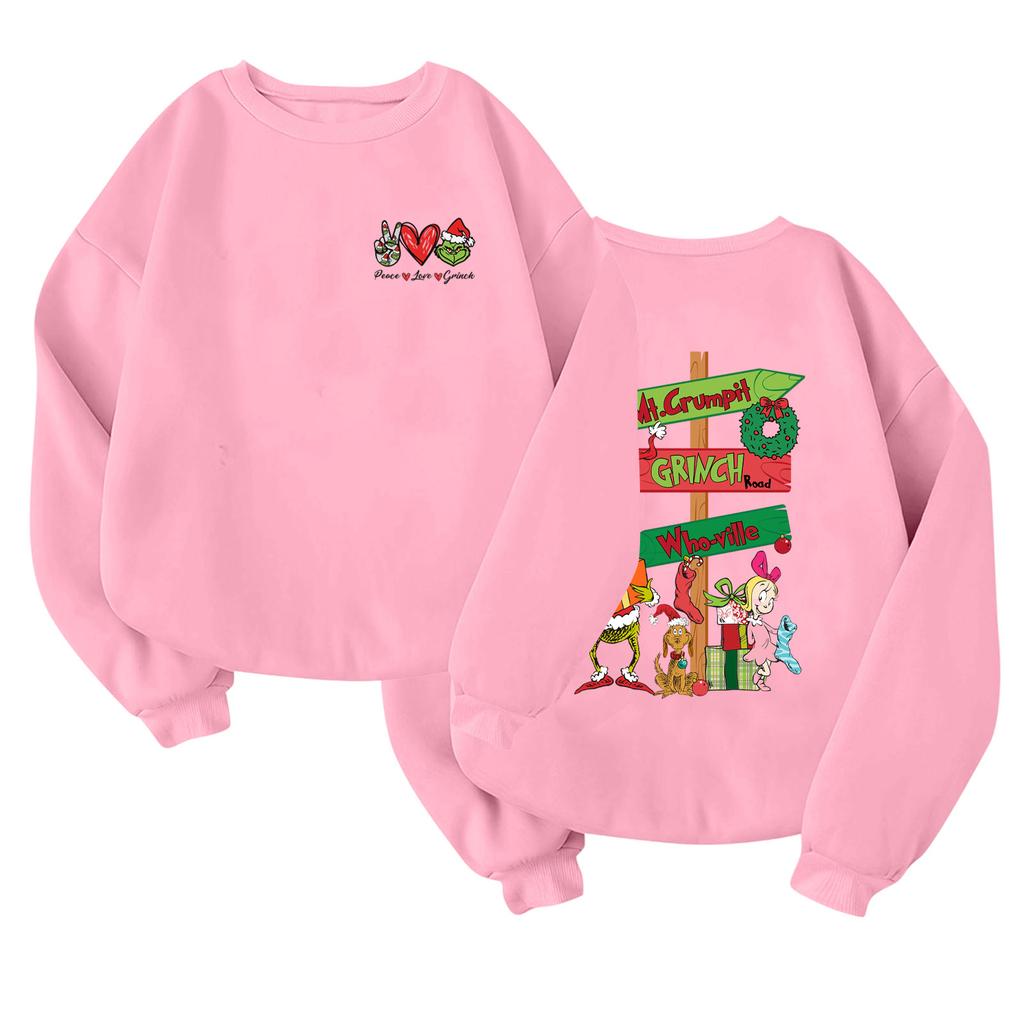 Children's Fashionable Lightweight Long-sleeved Round Neck Pullover With Pockets Printed Pullover