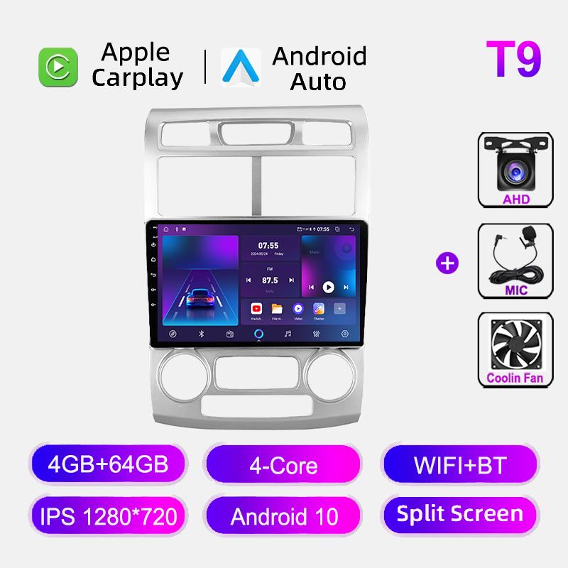 For KIA Sportage 2 2004-2008 Android Car Radio Multimedia Player 2din Autoradio Video DSP GPS Navigation WiFi 4G 8+128GB 8 Core