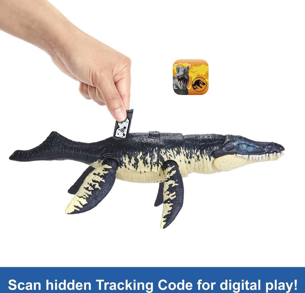 Mattel Jurassic World Roaring Kronosaurus Action Figure, Approximately 30cm Long, Ages 4 and Up, HLP18