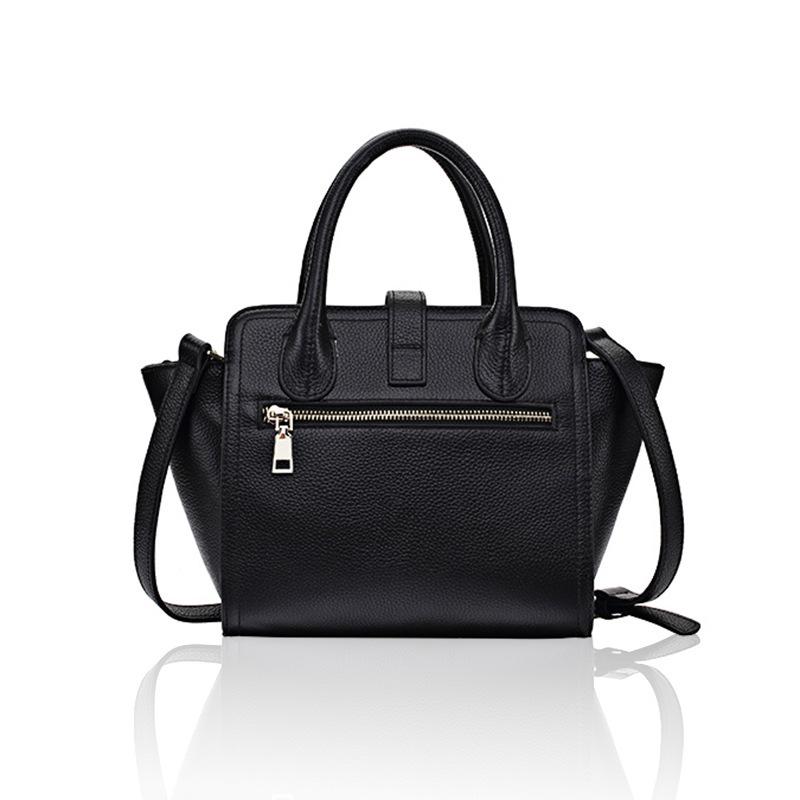 New Spring and Summer Wing Bag Portable Korean Version Lychee Pattern Simple and Versatile Genuine Leather One-shoulder Diagonal Strap Bag for Women