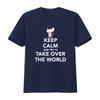 Keep Calm And Try To Take Over The World Cartoon Mouse Funny T Shirt For New Vintage Washed Graphic Top For Everyday Wear