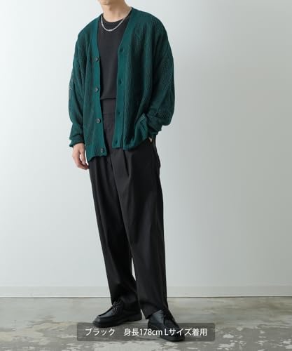 Improves Men's Ponte Dolman Long Sleeve T-Shirt, 50419, Black/Off White