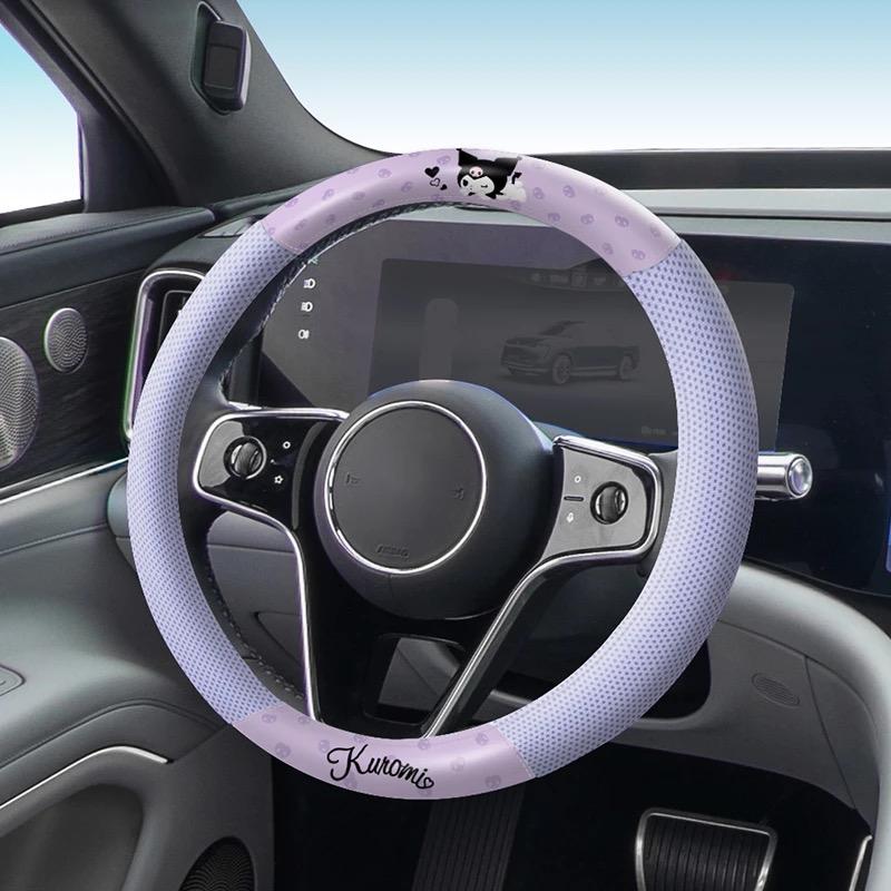 Kuromi Universal Car Steering Wheel Cover 2025 Cute My Melody Cartoon Round D-Type Anti-Slip Protection Car Steering Covers