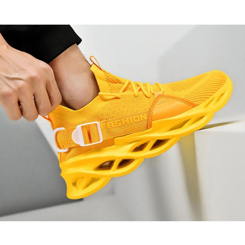 Men's Mesh Sneakers Fashion Sport Cushion Chunky Sole Shoes Casual Breathable Running Shoes