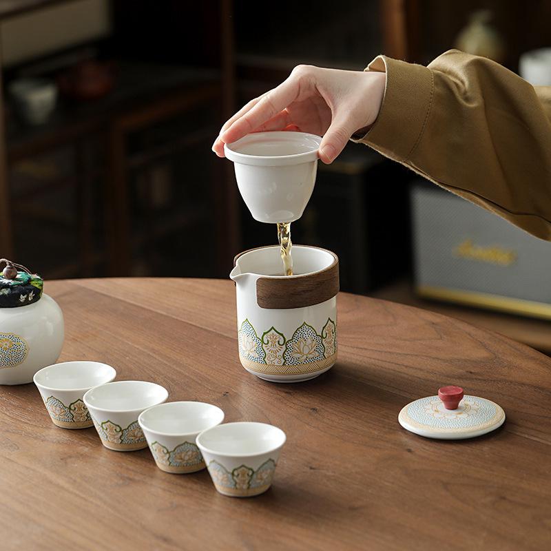 High-End Business Souvenir Tea Set: On-the-Go Gift for Clients & Friends