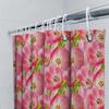 Trendy Watercolor Flower Shower Curtain Waterproof Bathroom Decor Customizable Size Pink Bloom 3D Printing Shower Curtains For H