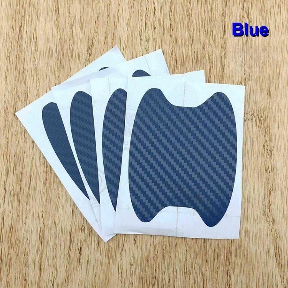4Pcs/Set Universal Carbon Fiber Car Door Handle Sticker, Scratches Resistant Anti-Scratch Protection Film Cover Design