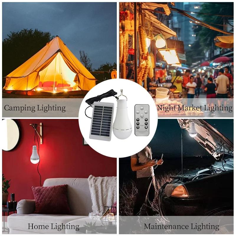 LED Hanging Solar Light IP68 Waterproof USB Charged Emergency Sunlight Powered Lamp Outdoor Camping Tent Lights Emergency Ligh