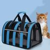 Collapsible Mesh Pet Carrier Bag Soft Sided Portable Travel Dog Cat Carrier Handbag with Shoulder Strap for Small Medium Puppies