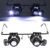 Glasses Type DualLens Magnifier with 2 LED Lights for Electronics Jeweler Watch Repair