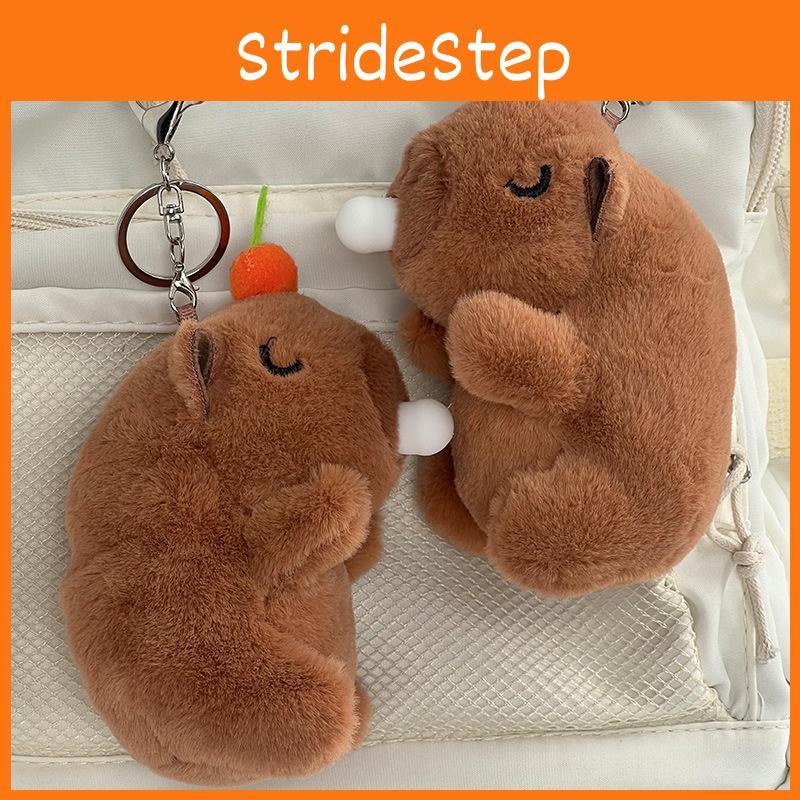 Cute Plush Capybara Keychain Blowing Bubbles Adorable Bag Charm Perfect For Couples