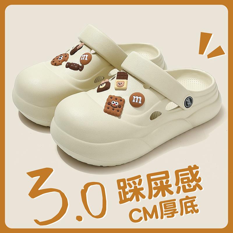 Hole shoes wear summer thick-soled new EVA soft-soled non-slip bag head sandals