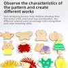 Handmade Craft Toy For Kids With Wooden Materials For Diy Creative Weaving And Threading Activities