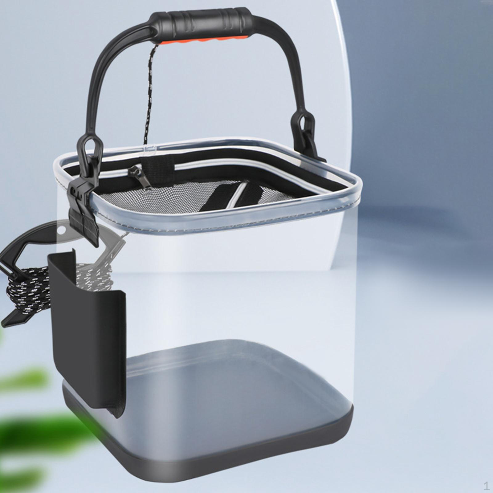 

Рыболовное ведро, контейнер для хранения в кемпинге, легкий, с ручкой, складные сумки-моллюски для зажима Small side pocket