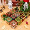Cartoon Christmas Storage Box Stackable Jar Christmas Snowman Box Cookie Chocolate Tin  Celebration