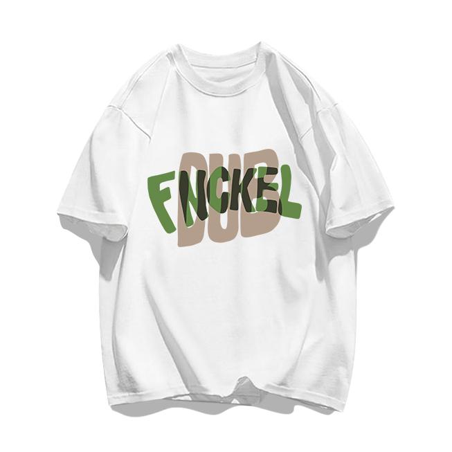 2024 летняя повседневная футболка большого размера из чистого хлопка, футболки с короткими рукавами, женские футболки в стиле Харадзюку с буквенным принтом, пара y2k, черно-белые топы, уличная одежда УНИСЕКС M белый