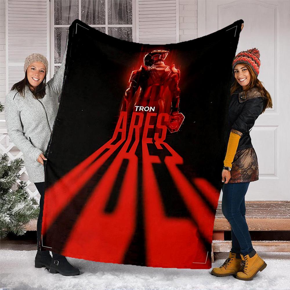 1pc TRON ARES Outdoor Flannel Throw Blanket Soft, Cozy, Warm All Season, Machine Washable,