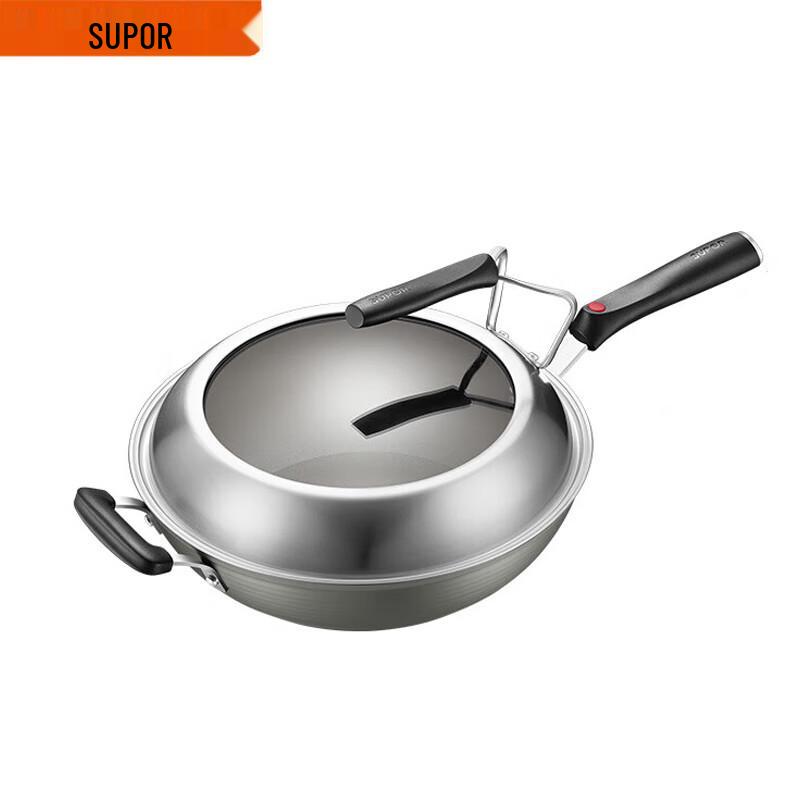 Supor Titanium Nonstick Wok with Red Dot Indicator