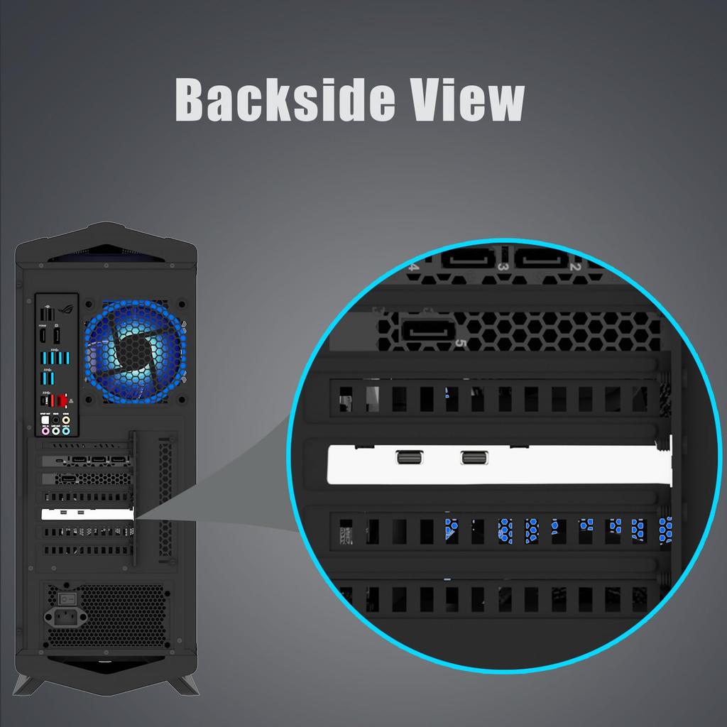 GLOTRENDS U3142CX1 10Gb USB Gen2 naar PCIE X1 Uitbreidingskaart met ASM 3142 Standaard en Low Profile Beugel 2-Poorts 3.1 Type-C Chip,